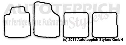 Das Schnittmuster fuer Fussmatten Audi_A2_8Z_99-05