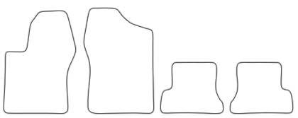 Das Schnittmuster für Fussmatten Fiat Seicento_1997-1998